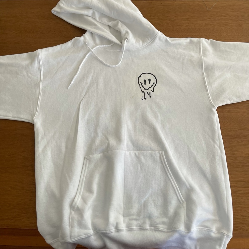 NWOT Unisex Custom melting smile hoodie
